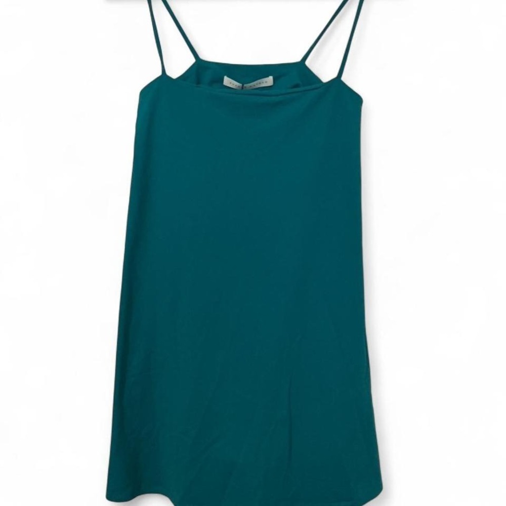 Susana Monaco String Flare Dress Women Small Teal NEW Mini Spaghetti Strap Vista